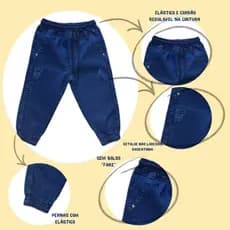 Kit 2 Calça Infantil Masculino Jogger Jeans Menino