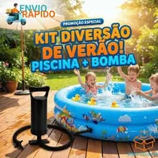 Piscina Infantil Inflável Menina Ou Menino 130 Litros + Bomba De Encher