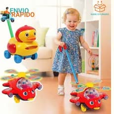 Caminhante Das Crianças Empurrador Avião Brinquedo Carrinho De Pato Bebê Empurrar Bebê Aprender A Andar