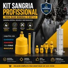 Kit Sangria Óleo Mineral para Freio a Disco Hidráulico Shimano Sram Magura