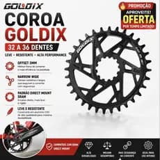 Coroa GOLDIX Narrow Wide 32 - 36D Offset 3mm Padrao Sram Direct Mount Serve Absolute Prime