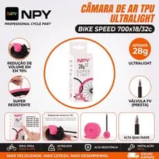 Câmara de Ar TPU Ultralight para Bike Speed 700x18/32c Super Leve Apenas 28g, Válvula FV