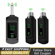 Receptor Transmissor XLR Sem Fio , Sistema Adaptador De Microfone De 2.4Ghz , Alcance De 100 Pés Para Microfones Dinâmic