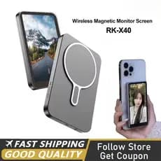 Telefone Vlog Selfie Monitor Tela Montagem Magnética Conexão Sem Fio Com Controle Remoto Câmera Traseira Para Transmissã
