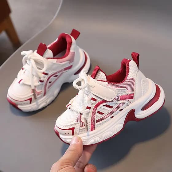 Tênis infantil Sapatos infantis casuais para meninos Moda tênis de corrida para meninas Leve e macio