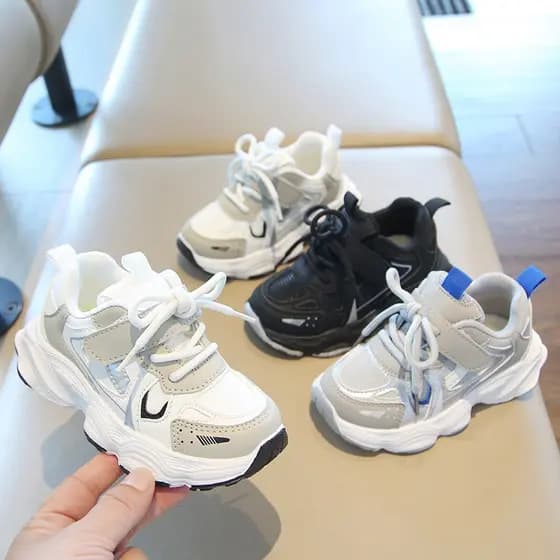 Tênis infantil Sapatos infantis casuais para meninos Moda tênis de corrida para meninas Leve e macio