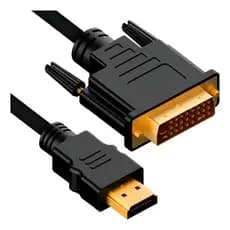 Cabo Dvi-d 24+1 Dual Link x Hdmi Macho Bidirecional Emborrachado Com Filtro 2 Metros