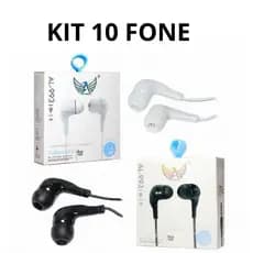 kit 10 Fone de Ouvido ALTOMEX com Fio e Microfone 3.5mm compativel - celular- notebook - tablet - PC