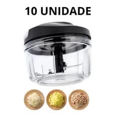 KIT 10 UNIDADE Processador de Alimentos 3 Laminas 500ml Cores Variadas -ATACADO PROMOÇÃO