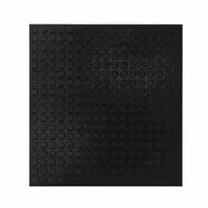 Kit 10 Placas Piso Moeda Pastilhado 50x50cm Preto 100% Borracha Banheiro Box Rampas Pisos Corredores