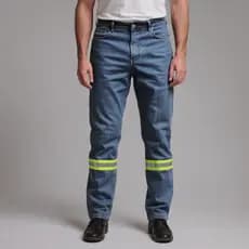 Calça Jeans Refletivo Masculina Reforçada Uniforme