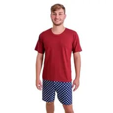 Pijama Masculino Adulto Verão Homem Liganete Camisa Bermuda Preto Coração