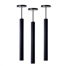 Kit 3 Pendentes Tubo Cilindro Alumínio 40cm Decor