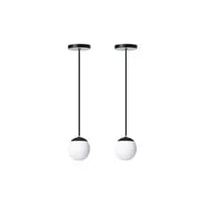 Kit 2 Lustre Pendente Retro Bola Alumínio Decorações