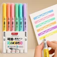 Marca Texto Apagável 6 cores/PACOTE sério YGM103/088/076 Papelaria/Escritório/Escola