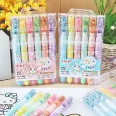 6 Cores Marca Texto Ponta Estrela e Lantejoulas Com Glitter no Tampa Papelaria/Escritório/Escola/Material KLS-602
