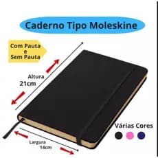 Caderneta tipo Moleskine 14x21 SKETCHBOOK SEM pauta (para DESENHO)/ COM pauta (para ESCREVER)