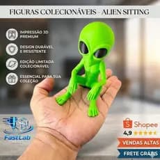 Alienígena Et alien Decorativo Colecionável Verde Miniatura Setup Gamer Mesa EstantePresenteCriativo