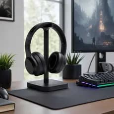 Kit 3 Suportes Premium: Suporte Headset + Suporte duplo Controle playstation 5 + Suporte Celular