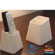 Porta Controles Moderno com 2 Divisórias Organizador Canelado Base Firme Material Resistente