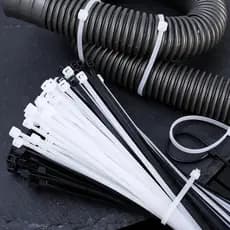 Kit 100 a 500 Abraçadeiras de Nylon Branca/Preta Enforca Gato Fita Tipo Hellerman