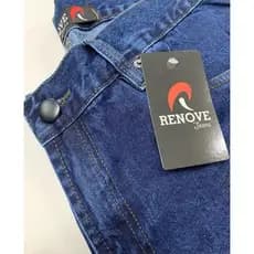 Calça jeans modelo antigo tradicional reta 100% algodão sem elastano ou lycra
