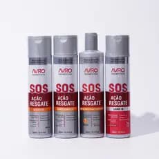 Kit SOS Ação Resgate Avro Shampoo + Condicionador + Leave-In + Antiemborrachamento