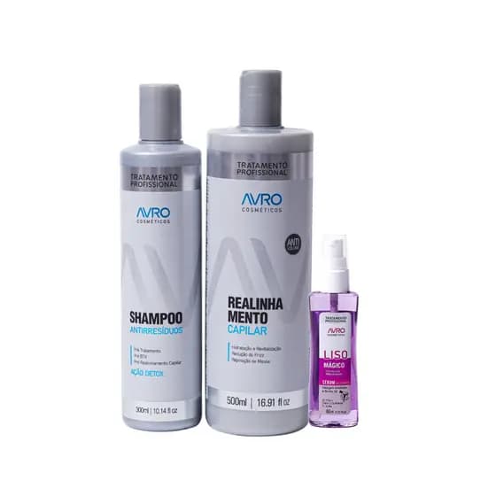 Kit Realinhamento Capilar + Sérum Disciplinante Avro Liso Mágico