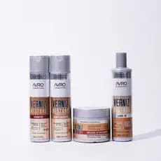 Kit Verniz Restore Avro Shampoo 300ml+Condicionador 300ml+Leave-In 300ml+Máscara de Tratamento 300g