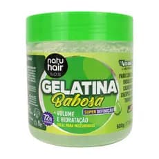 Gelatina Babosa Modeladora Super Definição NatuHair S.O.S 3 em 1 500G