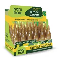 Kit 12 Ampolas de Tratamento Capilar Óleo de Abacate Natuhair 10ml - CONTÉM 12 UNIDADES