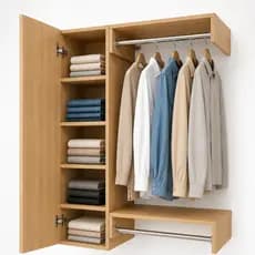 Nicho Suspenso Closet Arara Com Porta -Organizador Quarto Lavaderia --101