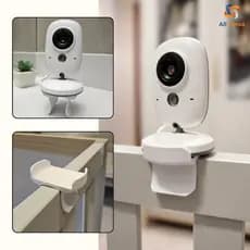 Suporte de Babá Eletrônica com Encaixe - Berço Universal Ajustável Flexível Bebê Vb603 Resistente