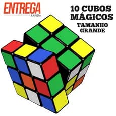 Jogo 10 Cubos Magicos Grande Em Diversas Cores 7cm Cor da estrutura Colorido0