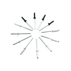 Rebite De Repuxo 2,4mmx10mm 3,2mmx12mm 4,0mmx16mm 100 / 50 unidades Preto Branco Aluminio