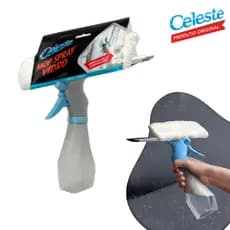 Limpador de Vidros Mop Spray com Rodo e Reservatório Microfibra de Alta Eficiência