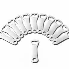 Kit Abridor De Garrafa  Inox 10 Cm Bar Boteco Restaurante Brinde