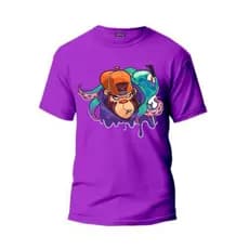 Camisa Estampa Arte Urbana Gorila e Polvo 100% Algodão 30.1 Premium Entrega Imediata.