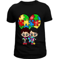 Camiseta Camisa Autismo Crush Coração T-shirt Blusa unissex 100% Algodão Envio imediato