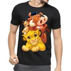 Camiseta Timão e pumba Rei leao camisa 100% algodão Estampa Dtf Envio Rapido