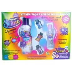 Kit Mix Beauty Slime Shampoo 200ml + 3 Frascos para o Mix + 3 Corantes de 7ml cada