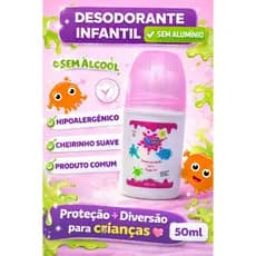 Desodorante Infantil Beauty Slime 50ml Cheirinho Suave Sem Álcool Hipoalergênico