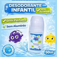 Desodorante Infantil Sem Perfume Sem Alumínio 50ml Beauty Slime Hipoalergênico Para Crianças
