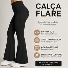 Calça Legging Feminina Flare Suplex
