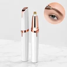 Caneta Depiladora Sobrancelha Elétrica Recarregável USB Aparador Facial Indolor com LED Portátil Bivolt