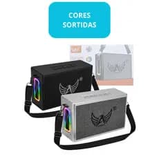 Caixa de Som Bluetooth Altomex AL-8303 120W LED RGB Portátil USB FM Cartão Micro SD P2