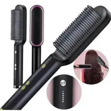 PRETO - Escova Alisadora Elétrica Bivolt