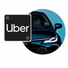 Placa de identificação para Motorista de aplicativo 99 Uber Plaquinha Cadeirante Deficiente 60+