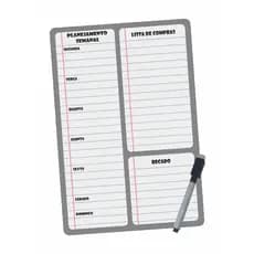Ímã Planner Magnético Com Caneta e apagdor Porta Recados Anotações