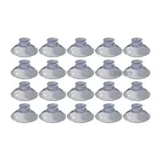 Ventosas para Fixação em Vidro Acrílico Pvc Cristal 20mm Diâmetro Silicone